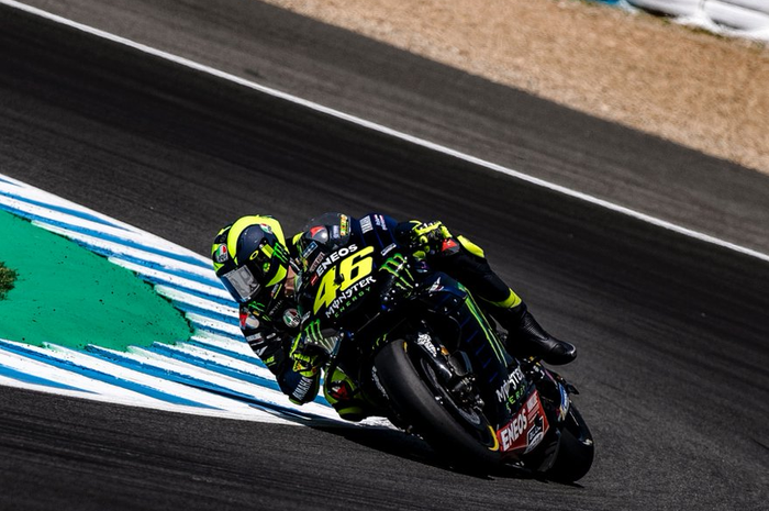Valentino Rossi gagal lolos ke Q2 terungkap gara-gara di lap terakhir motornya tergelincir di tikungan 5 sirkuit Jerez