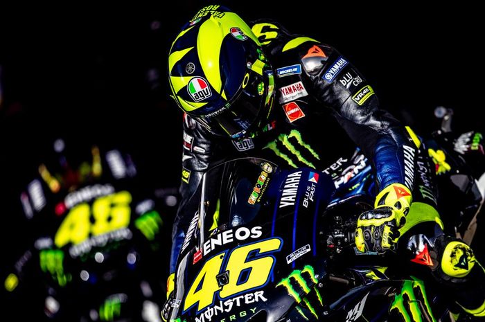 Valentino Rossi saat melaju di Sirkuit Losail, Qatar 2019.