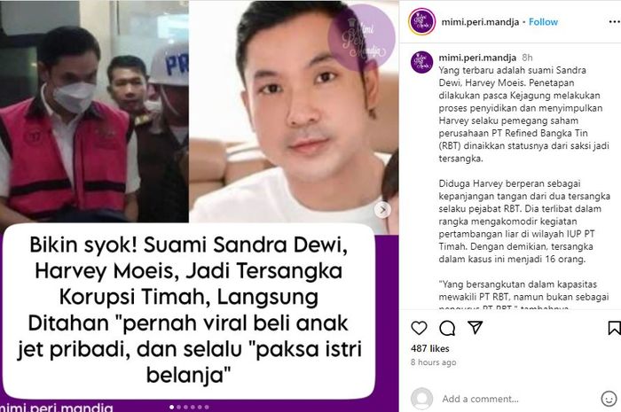 Harvey Moeis jadi tersangka kasus korupsi timah.