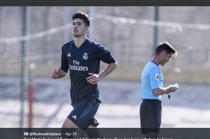 Theo Zidane, anak ketiga Zinedine Zidane yang berlatih dengan tim utama Real Madrid