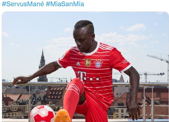 Sadio Mane diperkenalkan sebagai pemain Bayern Muenchen usai direkrut dari Liverpool di bursa transfer musim panas 2022.