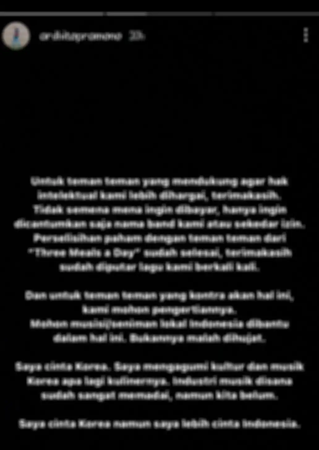 Postingan Ardhito Pramono