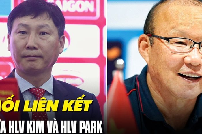 Kim Sang-sik (kiri) ingin lepas dari bayang-bayang Park Hang-seo usai ditunjuk sebagai pelatih Timnas Vietnam.