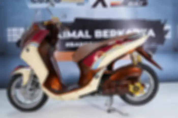 Tampilan retro classic, modifikasi motor Yamaha Lexi sukses juara 1.
