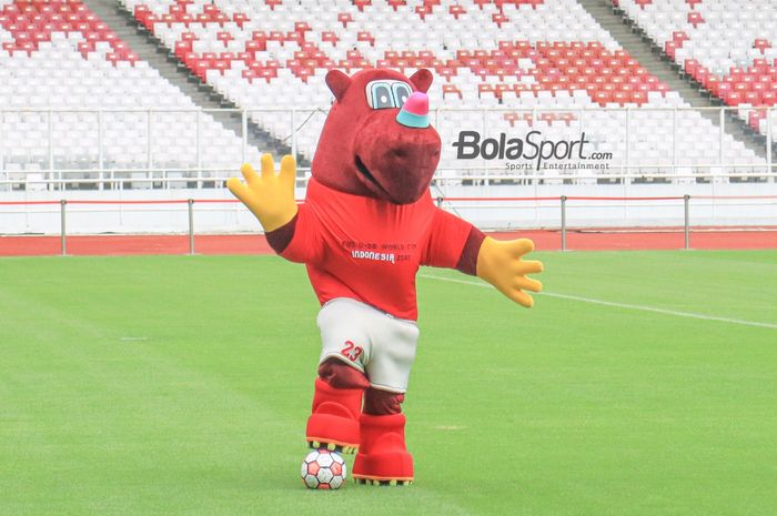 Maskot Piala Dunia U-20 2023 bernama Bacuya di Stadion Gelora Bung Karno, Senayan, Jakarta, 9 Februari 2023.