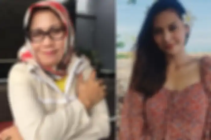 Kolase gambar Indah Permatasari dan sosok ibunya, Nursyah.