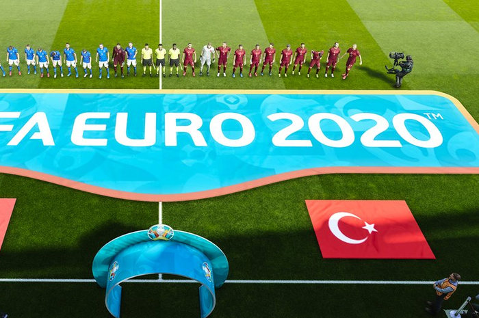Simulasi turnamen EURO 2020 di game eFootball PES 2021