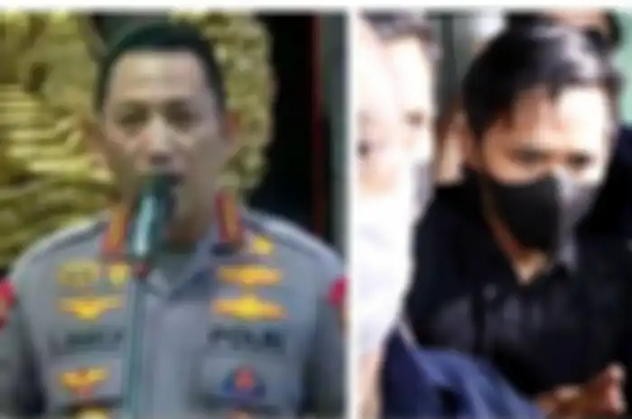 Kolase Foto Kapolri Jenderal Pol Listyo Sigit Prabowo dan Bharada E tersangka kasus tewasnya Brigadir J.