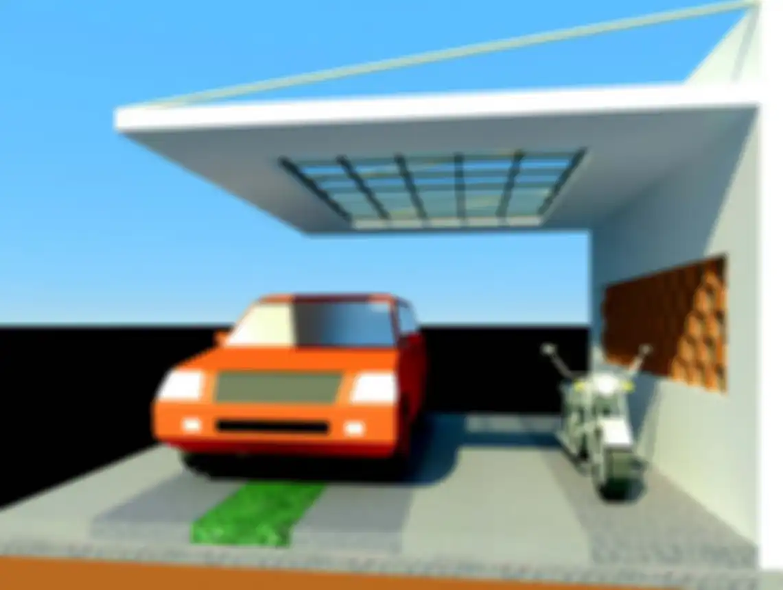 Contoh ukuran carport ideal unu 1 mobil 1 motor.