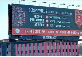 Luar Biasa, Reklame di Amerika ini Justru Cantumkan Cara Nabi Muhammad Hadapi Wabah Seperti Covid Saat ini
