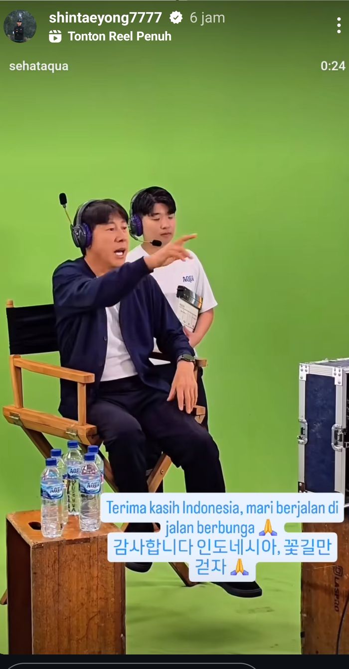 Unggahan Shin Tae-yong pada hari perkenalan Patrick Kluivert. 