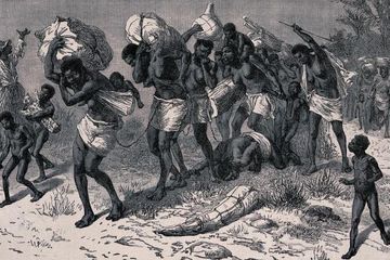 Gambaran budak-budak di Afrika.