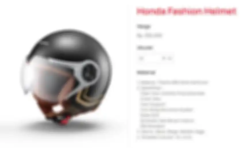 Honda Fashion Helmet untuk Honda Stylo 160 dijual Rp 330 ribuan.