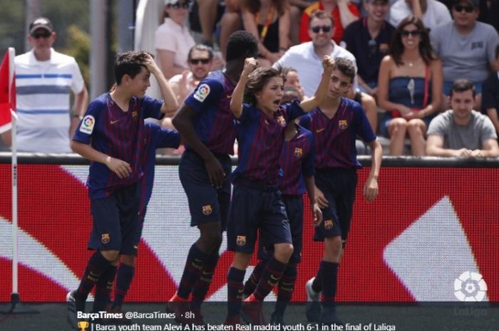 Barcelona mengalahkan Real Madrid 6-1 pada laga final LaLiga Promises Internasional