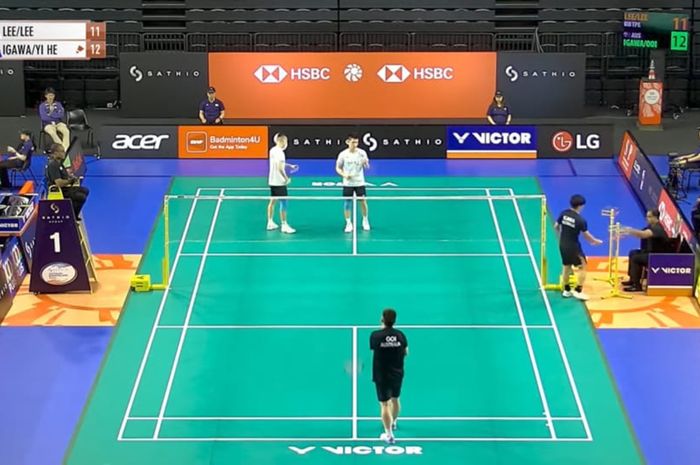 Pertandingan babak pertama Australian Open 2025 antara wakil Taiwan, Lee Fang-Chih/Lee Fang-Jeen melawan wakil tuan rumah Kanki Igawa/Ooi Yi Hern, Kamis (19/11/2025)