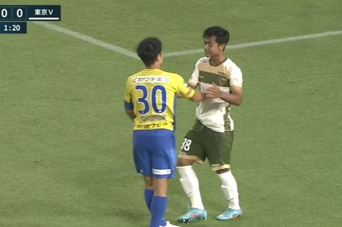 Pratama Arhan tampil dalam laga Tochigi SC Vs Tokyo Verdy pada pekan ke-25 J2 League, di Kanseki Stadium Tochigi, pada Rabu (6/7/2022) sore WIB. 