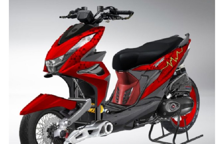 Berubah Total Tampilan Honda BeAT Jadi Italjet Dragster, Kaki Depan Pasang Swing Arm