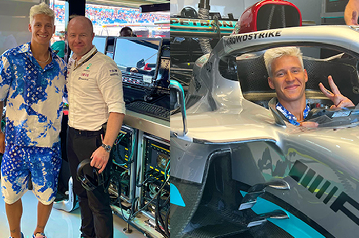 Juara dunia MotoGP 2021 Fabio Quartararo gak kalah sama CFW berkat outfitnya jadi bintang FGFW di sirkuit Paul Ricard Prancis, (24/72022)