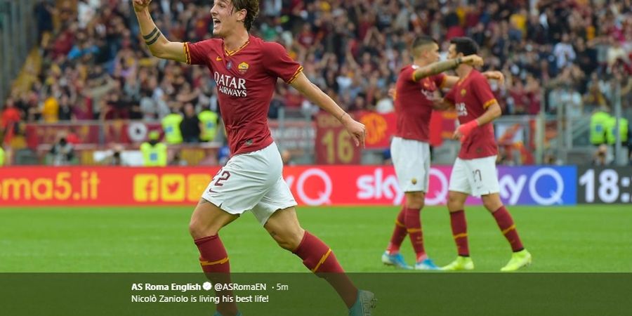 Babak I - Diwarnai Penalti dan Terkena Tiang, Roma Ungguli Napoli