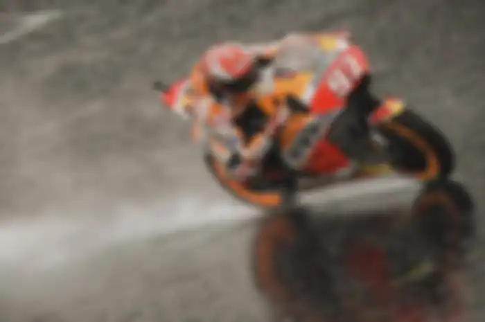 Marc Marquez saat hujan di MotoGP Inggris