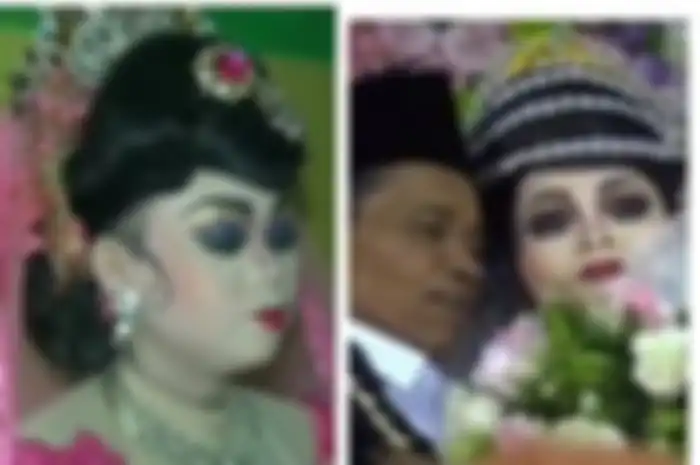 Riasan wajah pengantin viral