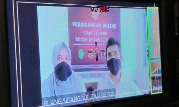 Sidang perdana Catherine Wilson di Pengadilan Negeri Depok, Jawa Barat, Selasa (8/12/2020).