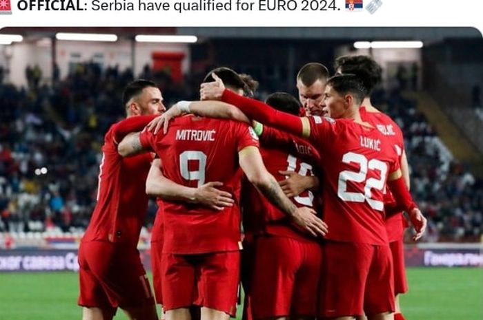 Timnas Serbia jadi peserta ke-17 yang lolos ke putaran final Euro 2024.