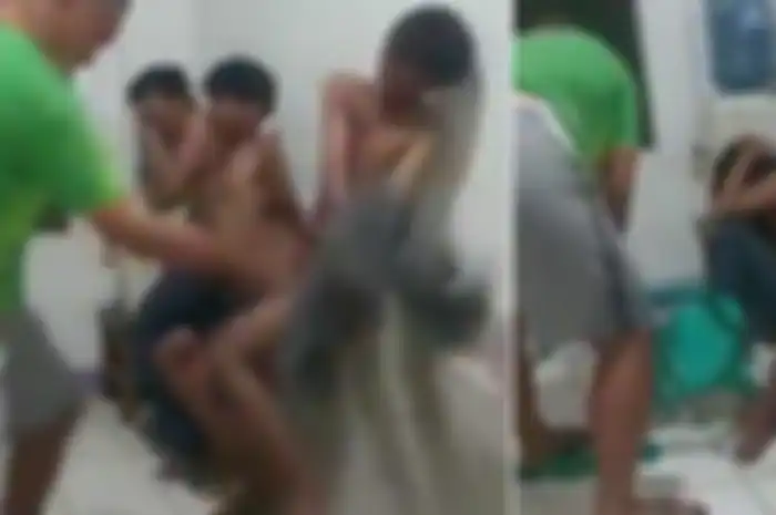 Pelaku begal dibuat telanjang dan nangis oleh warga setempat.