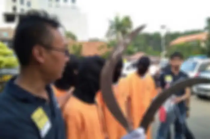 Ilustrasi geng motor tertangkap polisi.