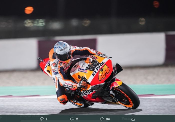 Pembalap Repsol Honda, Pol Espargaro, tampil melempem di MotoGP Doha 2021.