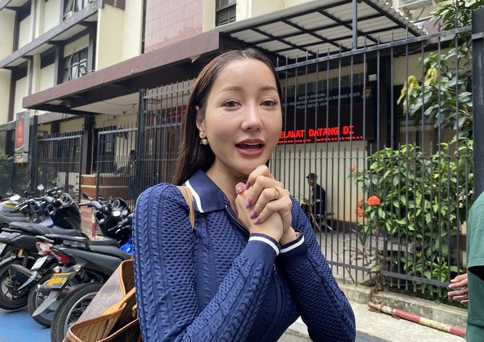 Lucinta Luna di Polda Metro Jaya, Selasa (18/3/2025).