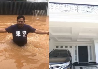Huniannya Kebanjiran hingga Sedada Orang Dewasa, Intip Rumah Komedian Bedu yang Megah Dilengkapi Lapangan Bola di Lantai 2 dan Taman Bermain yang Ikut Terendam Banjir