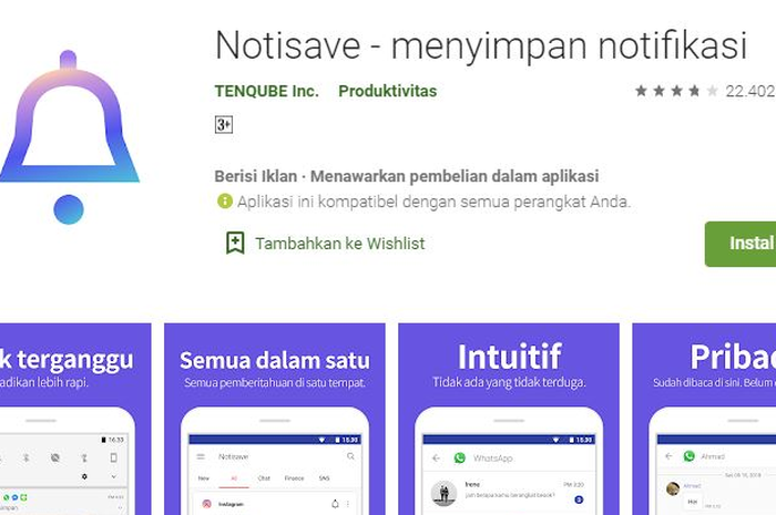 Aplikasi Notisave di Play Store