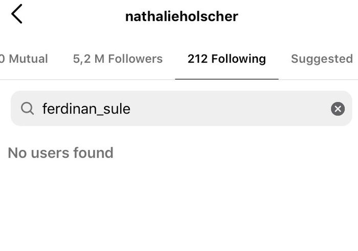 Nathalie Holscher sudah tidak mengkuti akun Instagram mantan suami, Sule.