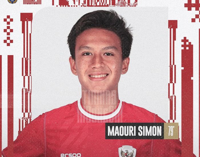 Pemain timnas U-20 Indonesia Maouri Simon.