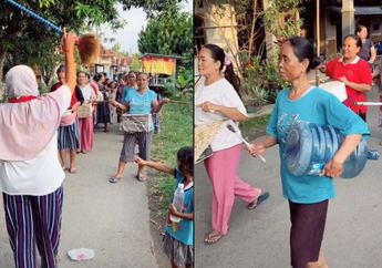 Kelewat Kreatif! Viral Sekelompok Emak-emak Main Drumband untuk Karnaval 17 Agustus Pakai Alat Rumah Tangga, Netizen: Ras Terkuat di Bumi