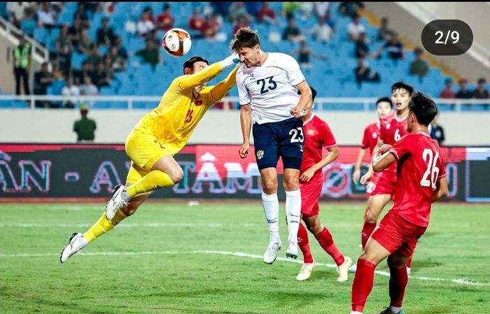 Vietnam vs Rusia pada laga persahabatan dj Stadiob My Dinh, Kamis (5/9/2024).