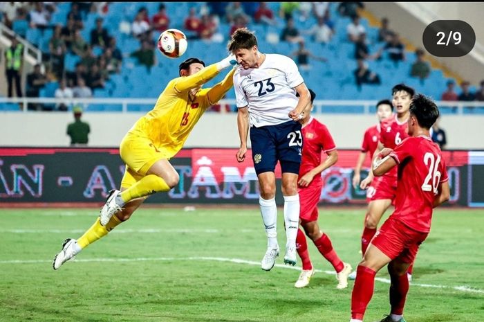 Vietnam vs Rusia pada laga persahabatan dj Stadiob My Dinh, Kamis (5/9/2024).