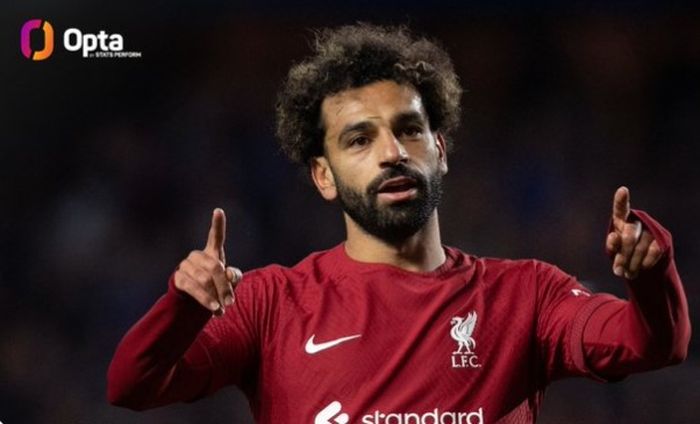 Mohamed Salah berhasil membuat 2 rekor setelah mencetak 1 gol dan 1 assist dalam laga babak 16 besar Liga Champions 2022-2023 antara Liverpool vs Real Madrid, Rabu (22/2/2023)