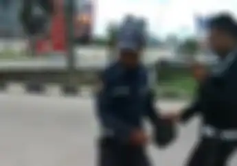 Sempat Bikin Geger, Dua Oknum Satpam Penyebar Ranjau Paku Tertunduk Lesu Saat Diringkus Polisi