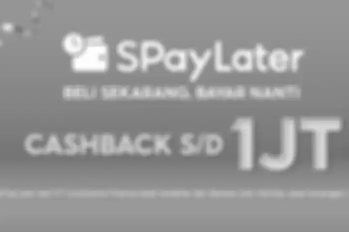 Promo Shopee PayLater, dapat cashback sampai dengan Rp1 juta.
