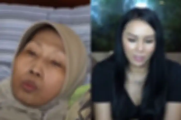 Kolase foto Kalina Ocktaranny dan Mama Een.