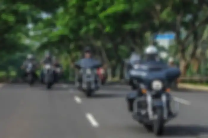 Ilustrasi turing Harley-Davidson.