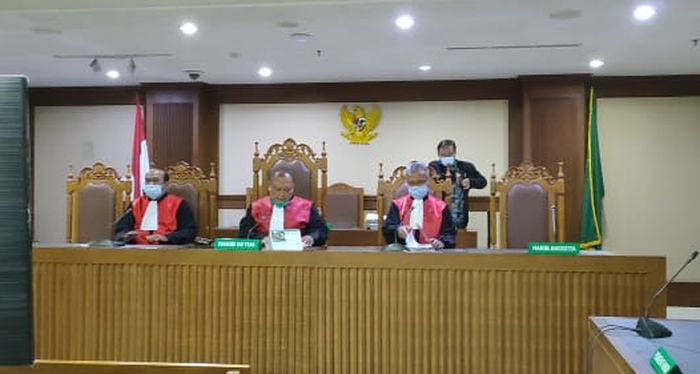 Saipul Jamil dihadirkan dalam sidang Peninjauan Kembali (PK) secara virtual, Jumat (26/3/2021).