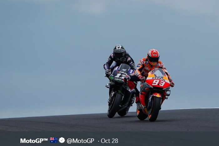 Duel ketat Marc Marquez melawan Maverick Vinales pada seri MotoGP Australia, Minggu (27/10/20190