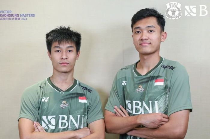 Pasangan ganda putra Indonesia, Christopher David Wijaya dan Daniel Edgar Marvino.