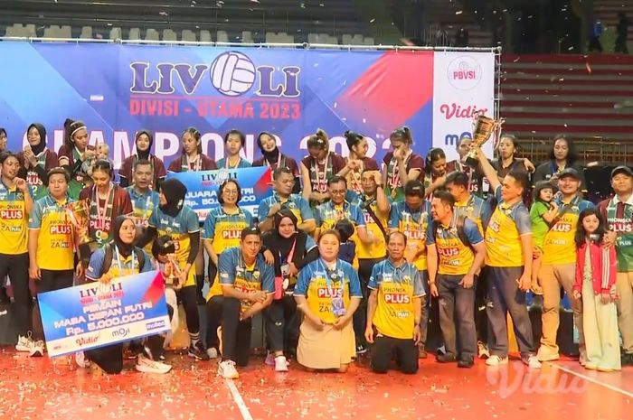 Gresik Petrokimia Pupuk Indonesia menjadi juara Livoli Divisi Utama 2023 setelah mengalahkan TNI AU di grand final yang berlangsung di GOR Jayabaya, Kediri, Jawa Timur, 9 Desember 2023.