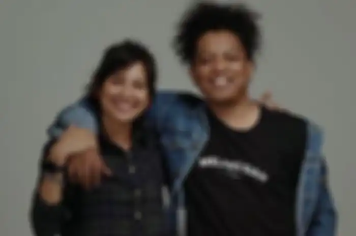 Indah Permatasari dan komedian Arie Kriting