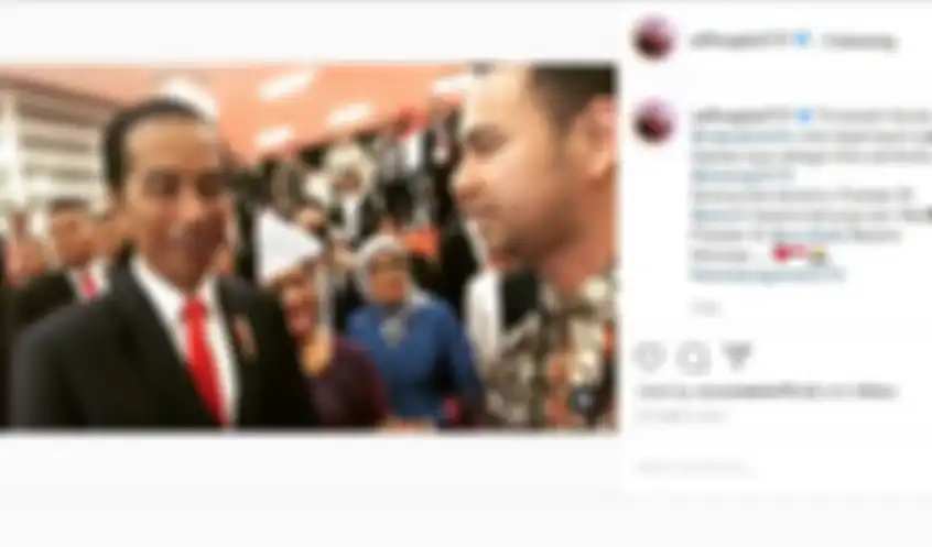 Raffi Ahmad bertemu dengan Presiden Jokowi