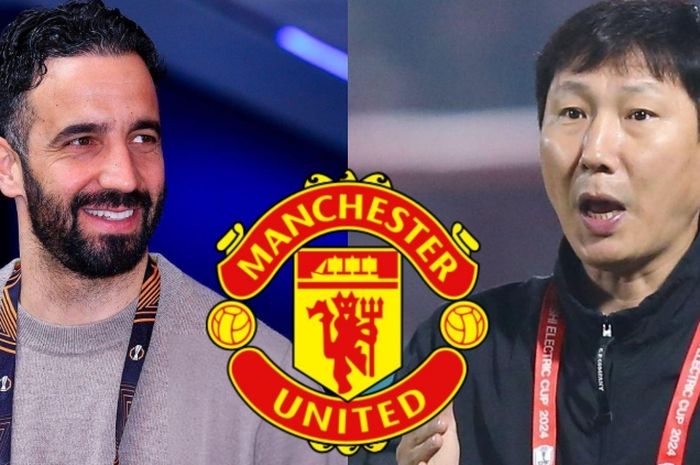 Pelatih Manchester United Ruben Amorim dan pelatih Timnas Vietnam Kim Sang-sik.